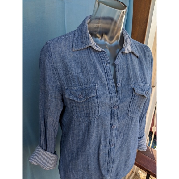 Denim Long Sleeve Button Up - Picture 7 of 8